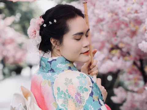 Huyền Phạm với trang phục Kimono – Một nốt trầm dịu dàng trong bản nhạc đời rộn rã