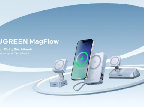 UGREEN ra mắt dòng sạc nhanh không dây từ tính MagFlow Qi2 25W, tương thích iPhone 17 và các dòng Android