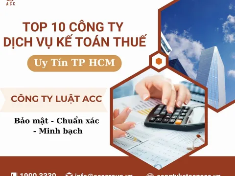 TOP 10 CÔNG TY DỊCH  VỤ KẾ TOÁN THUẾ UY TÍN TPHCM