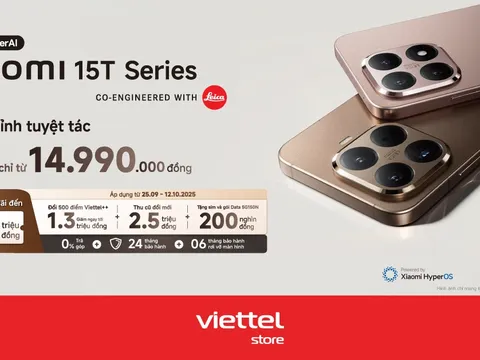 Đón Xiaomi 15T Series “đổ bộ” Viettel Store: Ưu đãi siêu khủng hơn 8 triệu đồng
