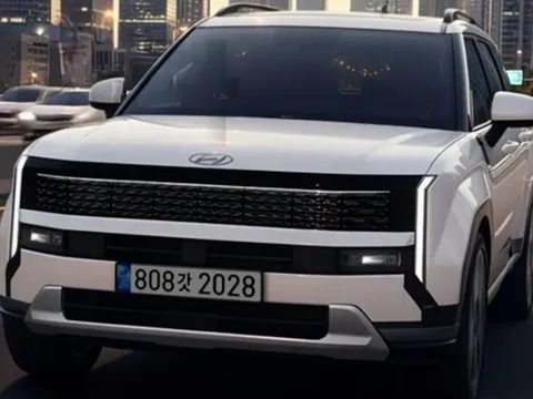 Santa Fe 2027 lại lộ ảnh mới, thay đổi lớn nằm ở phần đầu xe