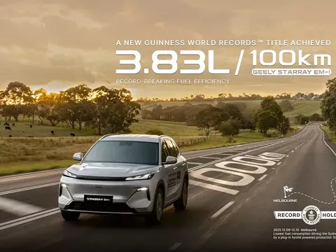 SUV hybrid sắp bán tại Việt Nam lập kỷ lục Guinness: Siêu tiết kiệm xăng chỉ 3,83 lít/100 km