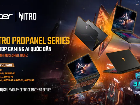 Laptop gaming Nitro thế hệ mới: màn hình ProPanel, tản nhiệt tối ưu và sức mạnh AI từ RTX 50 Series