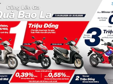 Honda tung loạt ưu đãi cho các mẫu xe máy mùa tựu trường