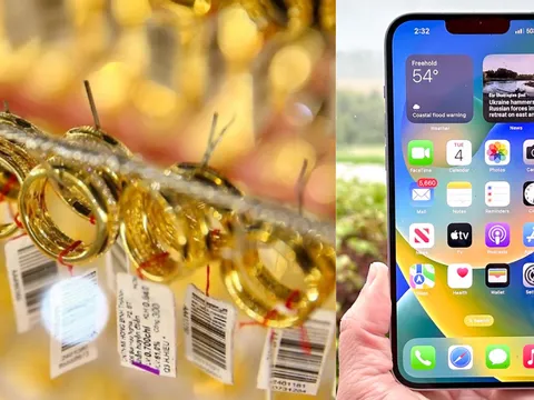 Giá vàng hôm nay chiều 28/9: Vàng SJC bốc hơi 2 triệu, vàng 9999 giảm mạnh, iPhone 14 Plus giảm sâu