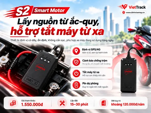 So sánh định vị xe máy có dây và không dây 4G: Viettel S2, WeTrack Lite, A9 – chọn loại nào?