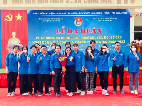 PHOTO: Đoàn TNCS Hồ Chí Minh xã Cộng Hoà (Quốc Oai - Hà Nội) ra quân tháng Thanh niên