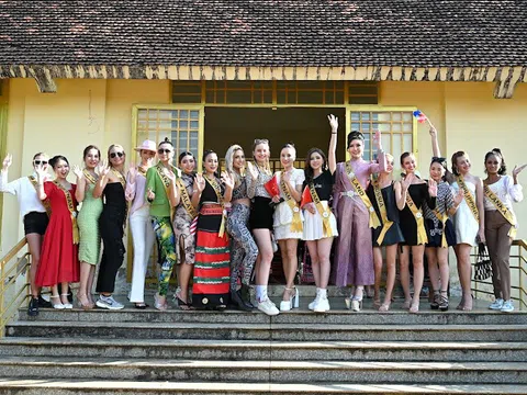 22 thí sinh ‘Miss Business Blobal 2023’ tham quan – quảng bá nét đẹp văn hoá Làng nghề dệt Thổ cẩm của người M’Nông xã Đắk Nia