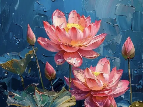 AI vẽ tranh sơn dầu sen gây bất ngờ cho giới họa sĩ