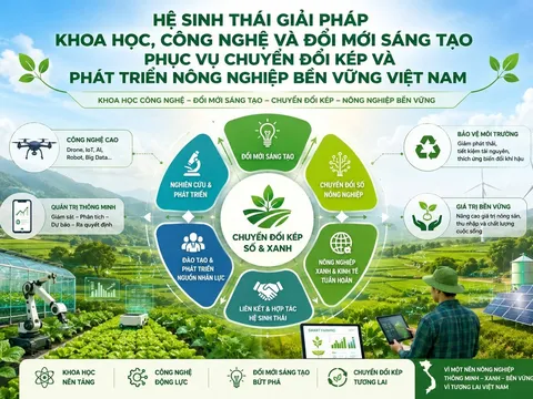 HỆ SINH THÁI GIẢI PHÁP KHOA HỌC, CÔNG NGHỆ VÀ ĐỔI MỚI SÁNG TẠO PHỤC VỤ CHUYỂN ĐỔI KÉP VÀ PHÁT TRIỂN NÔNG NGHIỆP BỀN VỮNG VIỆT NAM