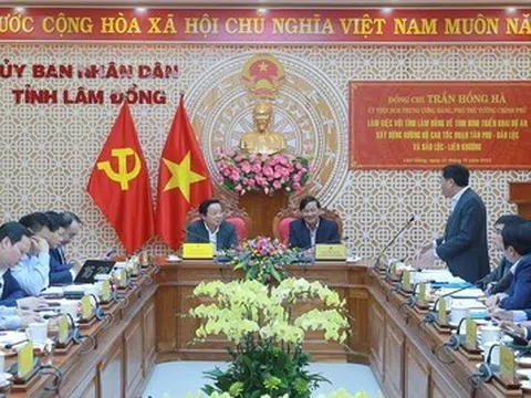Phó Thủ tướng Trần Hồng Hà làm việc với tỉnh Lâm Đồng về Dự án cao tốc Tân Phú - Bảo Lộc và Bảo Lộc - Liên Khương