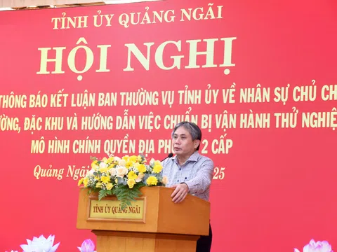 Quảng Ngãi: Kết luận của Ban Thường vụ Tỉnh ủy về nhân sự chủ chốt cấp xã, phường, đặc khu mới