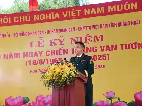 Quảng Ngãi: Trọng thể Lễ kỷ niệm 60 năm ngày Chiến thắng Vạn Tường