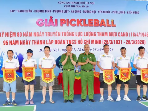 GIẢI PICKLEBALL CỤM THI ĐUA SỐ 10 - CÔNG AN THÀNH PHỐ HÀ NỘI CHÀO XUÂN BÍNH NGỌ 2026