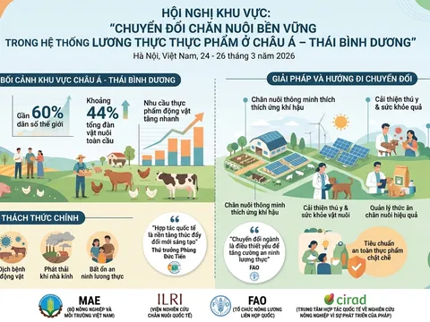 Hội nghị khu vực: “Chuyển đổi chăn nuôi bền vững trong hệ thống lương thực thực phẩm ở châu Á – Thái Bình Dương”