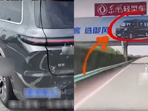 Ô tô tự đông phanh khẩn cấp vì nhầm biển quảng cáo là phương tiện khác