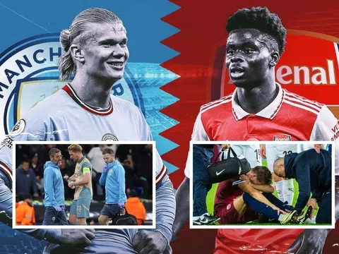 Trận Man City và Arsenal nguy cơ vắng 9 ngôi sao