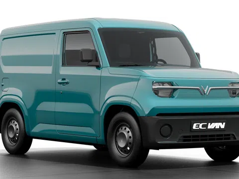 Xe điện chở hàng VinFast EC Van ra mắt: Tải trọng trên 600 kg, chạy tối đa 150 km/sạc