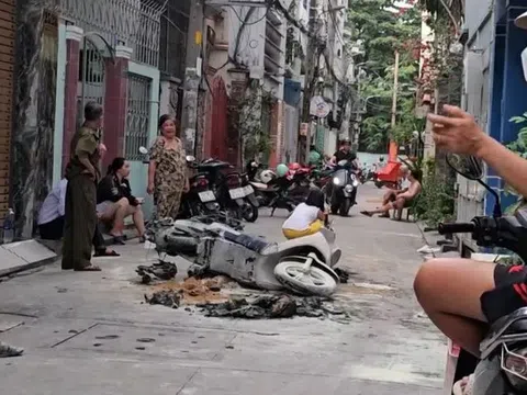 Xe điện bất ngờ bốc cháy dù không sạc, 7 người trong gia đình tháo chạy thoát thân