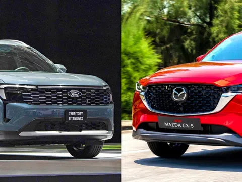 Chi thêm 27 triệu để lấy Ford Territory 2025 bản cao nhất hay chọn Mazda CX-5 tầm trung tiết kiệm hơn?