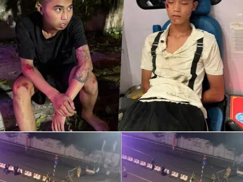 Bắt giữ khẩn cấp 2 thanh niên liều lĩnh "thông chốt", tông thẳng vào cảnh sát cơ động trên đường Nghi Tàm