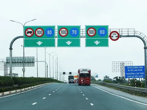 Cao tốc Hà Nội - Hải Phòng và Pháp Vân - Cầu Giẽ cấm nhiều loại xe đi vào làn 1