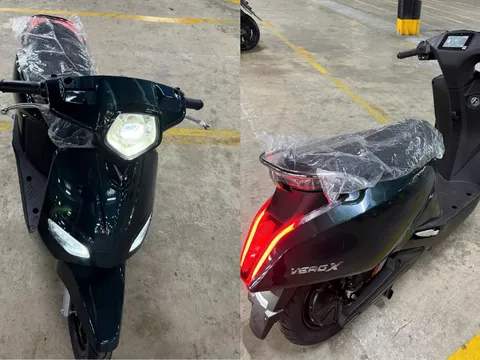 Xe máy điện VinFast Vero X về tới đại lý: Pin tháo rời, cốp siêu lớn, chạy tối đa 262 km/sạc