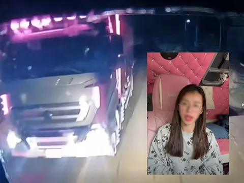 Bị xe ngược chiều nháy đèn, nữ TikToker dừng xe tải giữa đường 'tranh luận' và cái kết