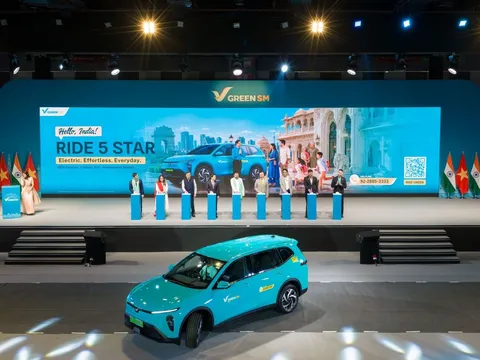 Dịch vụ taxi điện Green SM Limo ra mắt tại Ấn Độ, dùng MPV 7 chỗ của VinFast