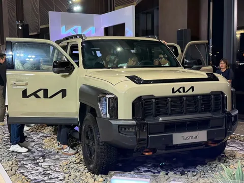 Bán tải Kia Tasman X-Pro lần đầu lộ diện công khai tại Việt Nam, kế hoạch mở bán vẫn còn bỏ ngỏ