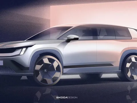 Hé lộ thiết kế của SUV điện ba hàng ghế Skoda Peaq