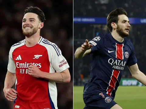 Lịch thi đấu bóng đá Champions League hôm nay: Declan Rice lập kỷ lục, Arsenal đại thắng PSG?