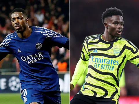 Kết quả bóng đá Champions League hôm nay: Arsenal lật kèo PSG, Dembele lu mờ trước Saka?