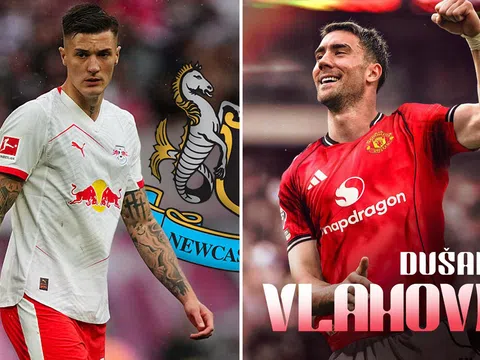Bị Newcastle nẫng tay trên vụ Sesko, Man United 'quay xe' kích hoạt bom tấn Dusan Vlahovic?