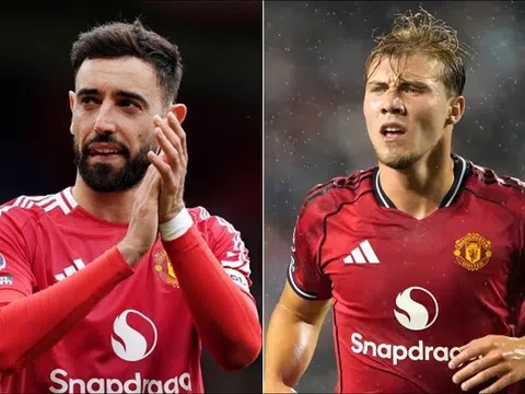 Tin chuyển nhượng trưa 25/8: MU chính thức bán Bruno Fernandes sau trận Fulham; Hojlund rời Man Utd