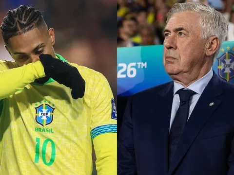 HLV Carlo Ancelotti lập kỷ lục tệ hại ở ĐT Brazil, trụ cột Barcelona công khai 'bật thầy'