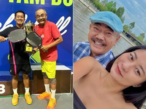 Nghệ sĩ nhân dân U70 khiến CĐM toát mồ hôi khi chơi pickleball với bạn gái kém 36 tuổi