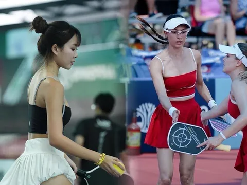 Hot girl 'vén váy' đánh pickleball, bùng nổ tranh cãi về quy định trang phục thi đấu