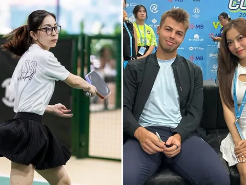 Tình cũ Quang Hải khoe khoảnh khắc đặc biệt bên tay vợt pickleball số 1 thế giới, nhan sắc gây chú ý