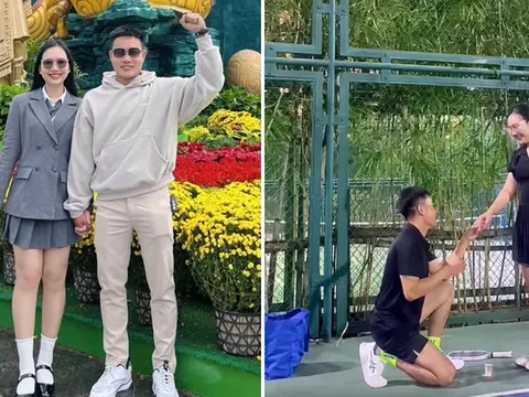 Cô gái được HLV cầu hôn ngay trên sân pickleball, hé lộ chuyện tình lãng mạn gây sốt MXH