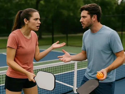 Dở khóc dở cười: Dạy vợ chơi pickleball, chồng nhận ngay đòn đau vào mặt