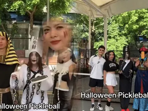 Độc lạ Pickleball Việt Nam: Biến sân đấu thành sàn diễn Halloween, CĐM bật cười vì độ 'chịu chơi'