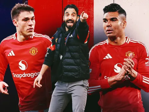 Ruben Amorim gạch tên Casemiro, Man United có thay đổi lớn ở trận gặp Liverpool