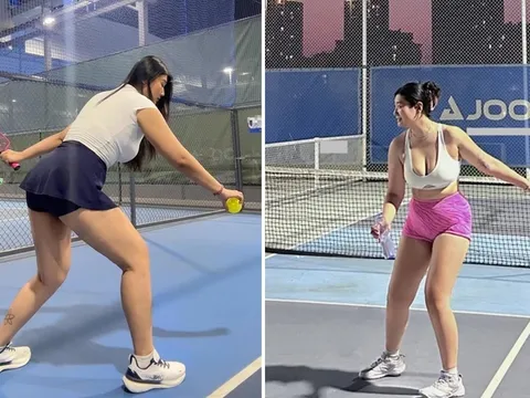 Bị mỉa mai vì trang phục nhạy cảm chơi pickleball, cô nàng 80kg đáp trả khiến đối phương 'đứng hình'