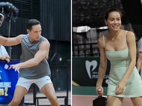 Hồ Ngọc Hà nổi bật trên sân pickleball, Kim Lý ghi điểm nhờ thần thái như VĐV chuyên nghiệp
