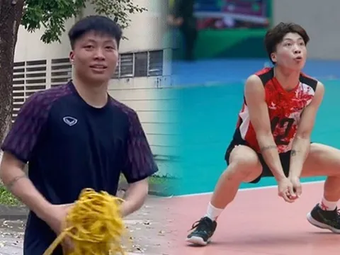 Đặng Thị Hồng 'lập công' ở giải bóng chuyền hạng A, giúp đội bóng chủ quản thắng theo cách riêng