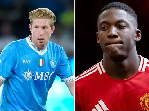 Kevin De Bruyne chấn thương dài hạn, Napoli lập tức kích hoạt thương vụ Kobbie Mainoo trong tháng 1