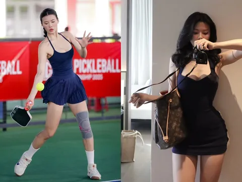 Hot girl Tây Nguyên khiến sân pickleball 'mất tập trung' khi xuất hiện: Visual phát sáng, body miễn chê