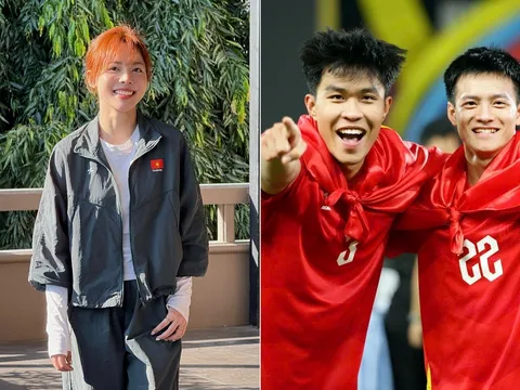 'Hoa khôi bắn súng' và trụ cột U22 Việt Nam thả thính ngợp trời, thuyền cập bến sau Chung kết SEA Games 33