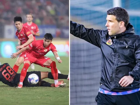 Tân binh V.League đứt mạch 36 trận bất bại, HLV TBN nổi giận chỉ trích trọng tài sau trận thua CLB CAHN